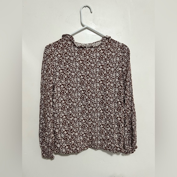 Reformation blouse size xs floral rust and white - Picture 2 of 4